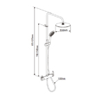 Ducha com Coluna Monocomando Redonda 3 Jatos Cromada Sensea