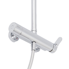 Ducha com Coluna Monocomando Redonda 3 Jatos Cromada Sensea