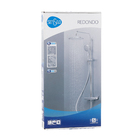 Ducha com Coluna Monocomando Redonda 3 Jatos Cromada Sensea