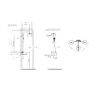Ducha com Coluna Monocomando Redonda 3 Jatos Cromada Sensea