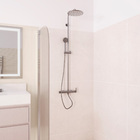 Ducha com Coluna Monocomando Redonda 3 Jatos Cromada Sensea