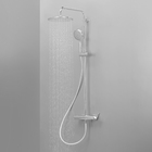 Ducha com Coluna Monocomando Redonda 3 Jatos Cromada Sensea