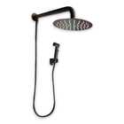 Ducha Com Desviador Chuveirinho Preta Chuveiro 20cm Preto Fos