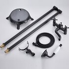 Ducha De Banheira Com Suporte Vintage Retro Preto Com Porcela