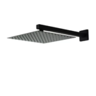 Ducha De Banho chuveiro Quadrado 30x30 Preto Fosco Metal Inox