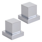 Ducha de banho metal inox 20x20 com 2 acabamentos quadrado pa