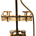 Ducha De Coluna Com Misturador Dourado Com Porcelana Vintage