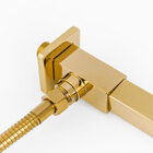 Ducha De Inox Quadrada 20x20 Cm Com Chuveirinho (Dourada)