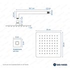 Ducha De Inox Quadrada 20x20 Cm De Parede (preta)