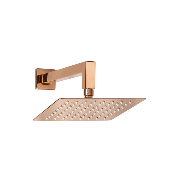 Ducha De Inox Quadrada 20x20 Cm De Parede (rosé Gold)