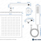 Ducha De Inox Quadrada 30x30 Cm Com Chuveirinho (Cromada)