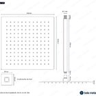 Ducha De Inox Quadrada 30x30 Cm De Teto (dourada)