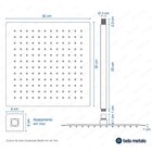 Ducha De Inox Quadrada 30x30 Cm De Teto (preto)