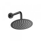 Ducha De Inox Redonda 20 Cm De Parede (preta)