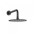 Ducha De Inox Redonda 20 Cm De Parede (preta)