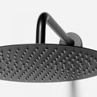 Ducha De Inox Redonda 30 Cm De Parede (preta)