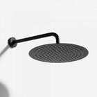 Ducha De Inox Redonda 30 Cm De Parede (preta)