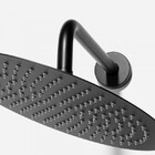 Ducha De Inox Redonda 30 Cm De Parede (preta)