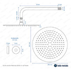 Ducha De Inox Redonda 30 Cm De Parede (rosé Gold)