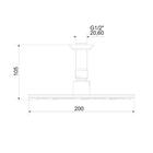 Ducha De Teto Gioia 1979 6cm Meber