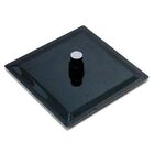 Ducha De Teto Quadrada 30x30 Inox Preto   Borda Fina  Braço R