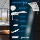 Ducha Eletrônico Intense Preto Black 220v 7800w Chuveiro Fame