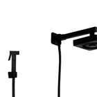 Ducha Em Abs Quadrada Preta Autolimpante Com Ducha De Mão Em