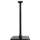 Ducha Flatt 21 Cm Black Matte De Abs C/ Cano De Teto 40 Cm