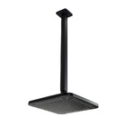 Ducha Flatt 21 Cm Black Matte De Abs C/ Cano De Teto 40 Cm