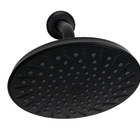 Ducha Flatt Redondo Black 21 Cm C/ Cano Suporte De Parede 13