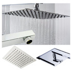 Ducha Fria Área Externa Piscina Jardim Inox Quadrada 38 Cm