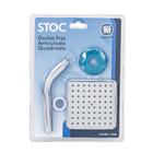 Ducha Fria Articulada para Banheiro Cromado Quadrada