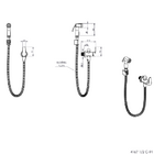 Ducha Hig.metal Cr C/derivador Flex 1,2m-1/4v-river/flat Dn15