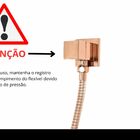 Ducha Higiênica 1/4 De Volta Slim Dourado