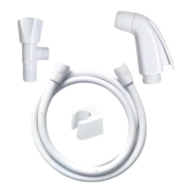 Ducha Higiênica Abs 1/4 Volta Branca Com Suporte Md1019