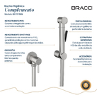 Ducha Higiênica Aço Escovado Água Fria