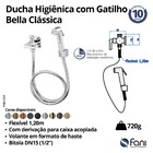 Ducha Higiênica Bella Clássica Champanhe Fani
