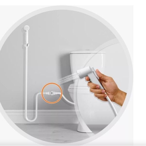 Ducha Higiênica Chuveiro 1 Saída Banheiro Plastica 1,20mt