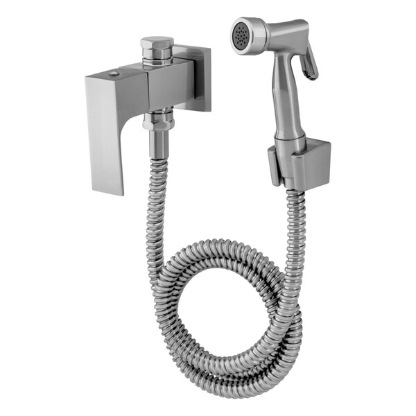 Ducha Higiênica Com Derivação Retta Grafite Escovado Fani