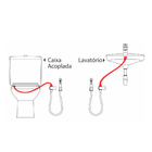 Ducha Higiênica Com Desviador Cromado Quadrado 1/4 De Volta