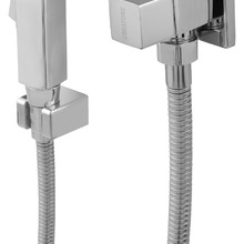 Ducha Higiênica Com Gatilho Quadrado Metal Cromada