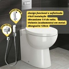 Ducha Higiênica Com Gatilho Quadrado Metal Cromada