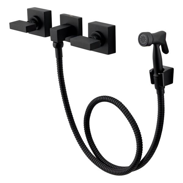 Ducha Higiênica Com Misturador Horus Preto Fosco Fani