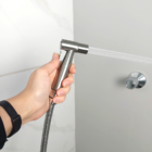 Ducha Higiênica Completa Inox 304 Escovado C/ Registro 1/4 Vo