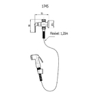 Ducha Higiênica Cromada 1,2m C/ Derivação Íris 1745 C42 Fani