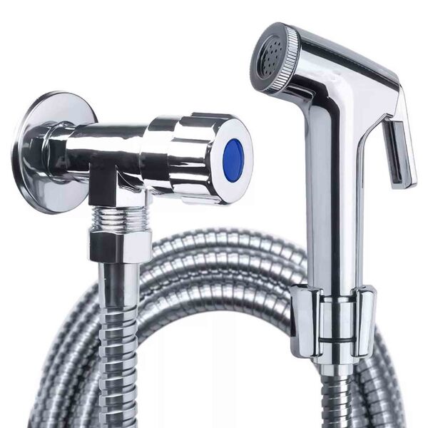 Ducha Higienica Cromada Chuveirinho Completa Banheiro Manguei