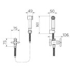 Ducha Higiênica Docol Liss 921170 Com Flexível De 1,20m Grafi