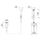 Ducha Higiênica Docol New Edge 925669 Com Flexível De 1,20m C