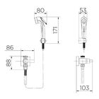 Ducha Higiênica Docol Stillo 823772 Com Registro E Derivação