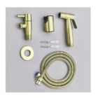 Ducha Higiênica Dourada 1/4 Volta Luxo Gatilho Inox 304